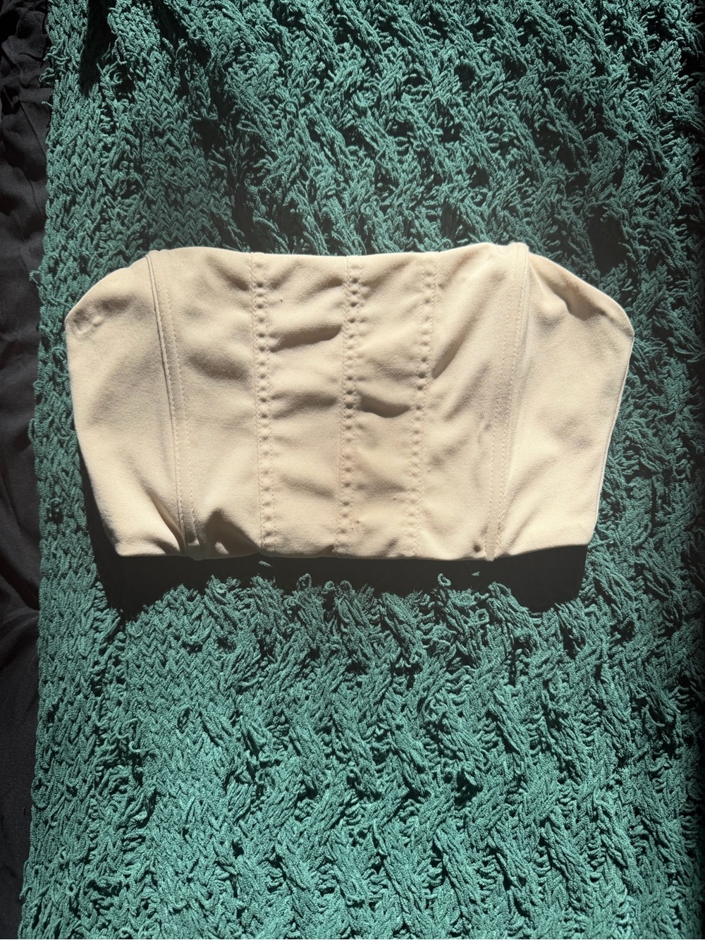 Strapless Cream Bustier Top